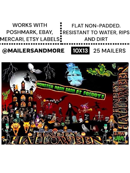 Mailers And More Other - 25 10x13 Poly Mailers Halloween Shipping Envelopes PRICE IS FIRM Monster Fall